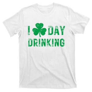 I Love Day Drinking Shamrock Heart Love St PaddyS Day T-Shirt