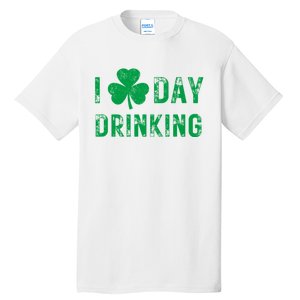 I Love Day Drinking Shamrock Heart Love St PaddyS Day Tall T-Shirt