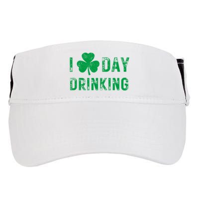 I Love Day Drinking Shamrock Heart Love St PaddyS Day Adult Drive Performance Visor