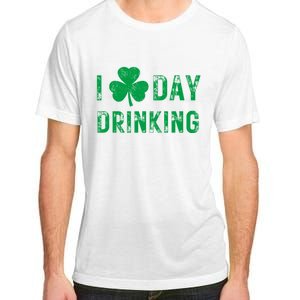 I Love Day Drinking Shamrock Heart Love St PaddyS Day Adult ChromaSoft Performance T-Shirt