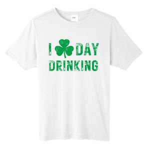 I Love Day Drinking Shamrock Heart Love St PaddyS Day Tall Fusion ChromaSoft Performance T-Shirt