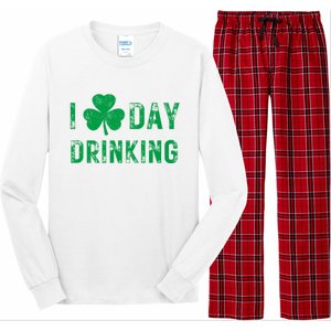 I Love Day Drinking Shamrock Heart Love St PaddyS Day Long Sleeve Pajama Set