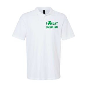 I Love Day Drinking Shamrock Heart Love St PaddyS Day Softstyle Adult Sport Polo