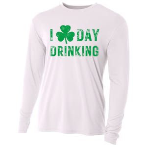 I Love Day Drinking Shamrock Heart Love St PaddyS Day Cooling Performance Long Sleeve Crew