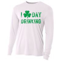 I Love Day Drinking Shamrock Heart Love St PaddyS Day Cooling Performance Long Sleeve Crew