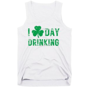 I Love Day Drinking Shamrock Heart Love St PaddyS Day Tank Top