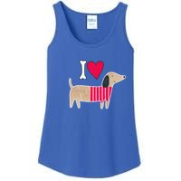 I Love Dachshund Cute Puppy Dog Doggy Lover Cute Gift Ladies Essential Tank