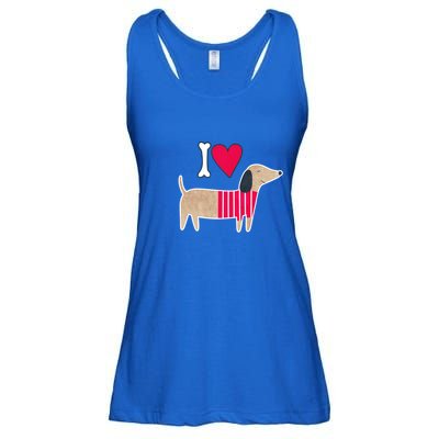 I Love Dachshund Cute Puppy Dog Doggy Lover Cute Gift Ladies Essential Flowy Tank