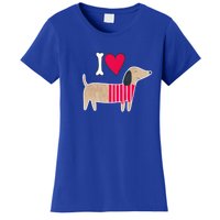 I Love Dachshund Cute Puppy Dog Doggy Lover Cute Gift Women's T-Shirt