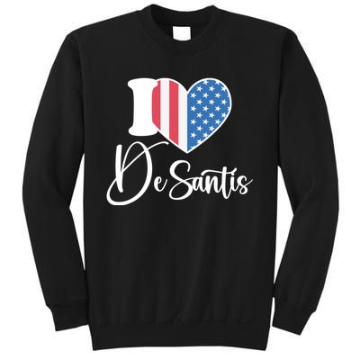 I Love DeSantis Ron DeSantis 24 American Heart Flag Sweatshirt