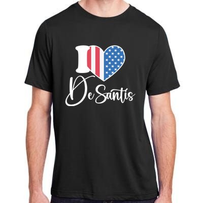 I Love DeSantis Ron DeSantis 24 American Heart Flag Adult ChromaSoft Performance T-Shirt