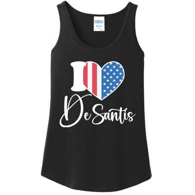 I Love DeSantis Ron DeSantis 24 American Heart Flag Ladies Essential Tank