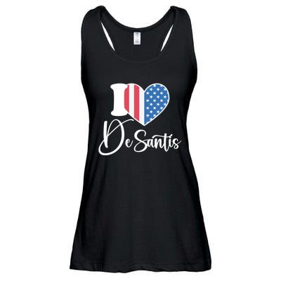 I Love DeSantis Ron DeSantis 24 American Heart Flag Ladies Essential Flowy Tank