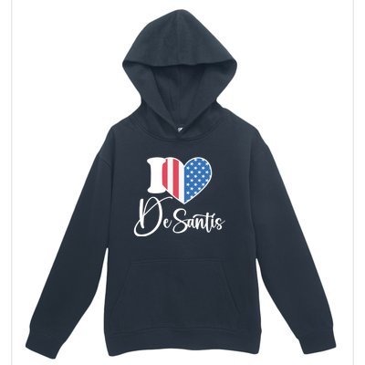 I Love DeSantis Ron DeSantis 24 American Heart Flag Urban Pullover Hoodie