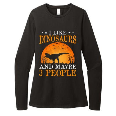 I Like Dinosaurs And Maybe 3 People Womens CVC Long Sleeve Shirt