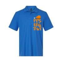 Its Leg Day Meaningful Gift Turkey Funny Fitness Thanksgiving Gift Softstyle Adult Sport Polo