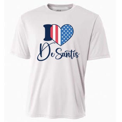 I Love DeSantis Ron DeSantis 24 American Heart Flag Cooling Performance Crew T-Shirt