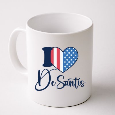 I Love DeSantis Ron DeSantis 24 American Heart Flag Mug