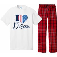 I Love DeSantis Ron DeSantis 24 American Heart Flag Pajama Set