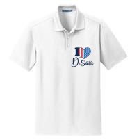 I Love DeSantis Ron DeSantis 24 American Heart Flag Dry Zone Grid Polo