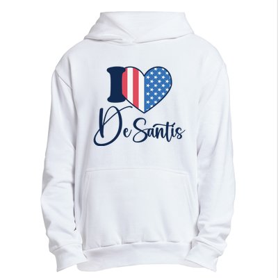 I Love DeSantis Ron DeSantis 24 American Heart Flag Urban Pullover Hoodie