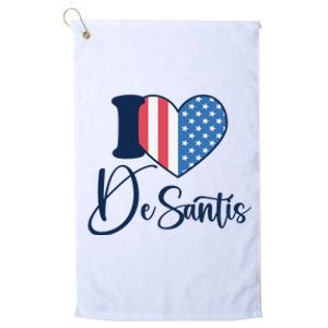 I Love DeSantis Ron DeSantis 24 American Heart Flag Platinum Collection Golf Towel