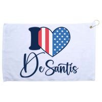 I Love DeSantis Ron DeSantis 24 American Heart Flag Grommeted Golf Towel