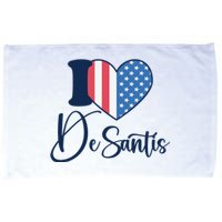 I Love DeSantis Ron DeSantis 24 American Heart Flag Microfiber Hand Towel