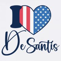 I Love DeSantis Ron DeSantis 24 American Heart Flag Short Acrylic Beanie