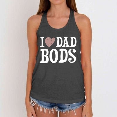 I Love Dad Bods I Heart Dad Bods Design Meaningful Gift Women's Knotted Racerback Tank