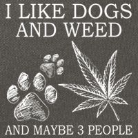 I Like Dogs And Weed And Maybe 3 People Great Gift Cotton Canvas Backpack
