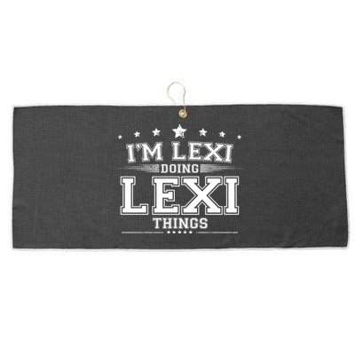 Im Lexi Doing Lexi Things Large Microfiber Waffle Golf Towel