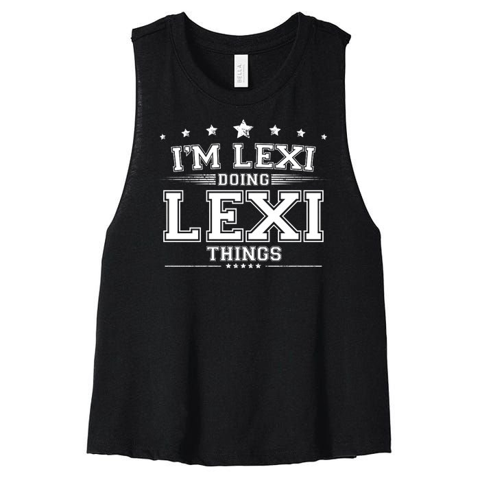 Im Lexi Doing Lexi Things Women's Racerback Cropped Tank