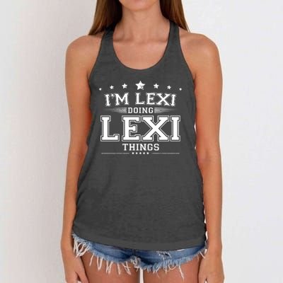 Im Lexi Doing Lexi Things Women's Knotted Racerback Tank