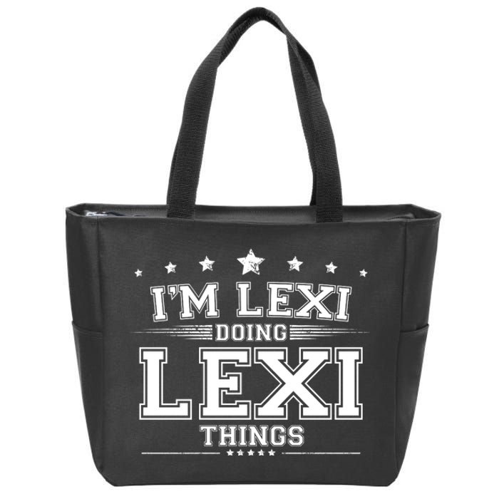 Im Lexi Doing Lexi Things Zip Tote Bag