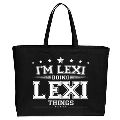 Im Lexi Doing Lexi Things Cotton Canvas Jumbo Tote