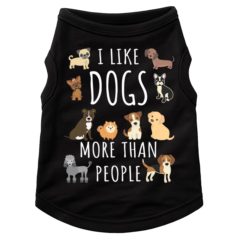 I Like Dogs More Than People Gift Doggie Tank