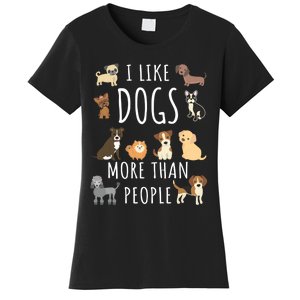 I Like Dogs More Than People Gift Women's T-Shirt