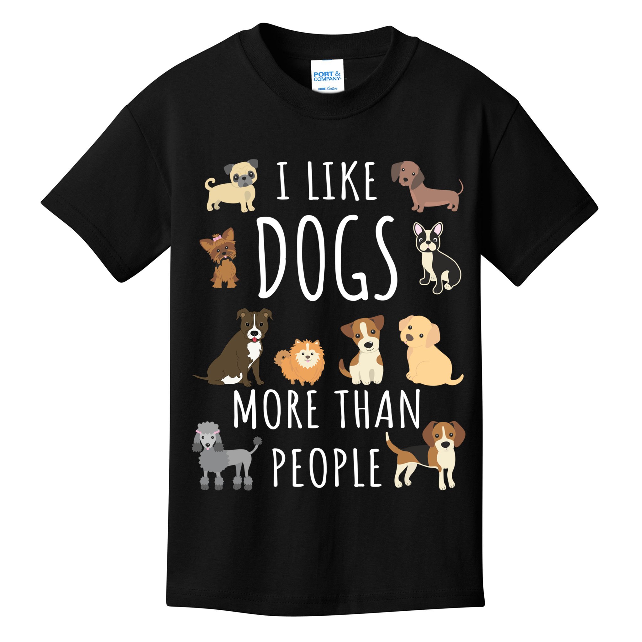 I Like Dogs More Than People Gift Kids T-Shirt