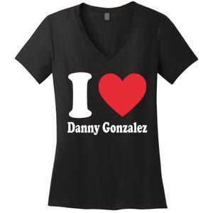 I Love Danny Gonzalez Women's V-Neck T-Shirt