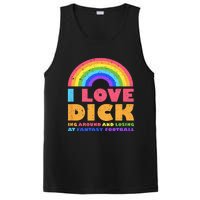 I Love Dicking Around Rainbow Fantasy Football Loser Trophy PosiCharge Competitor Tank