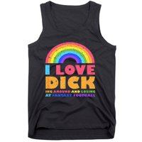 I Love Dicking Around Rainbow Fantasy Football Loser Trophy Tank Top