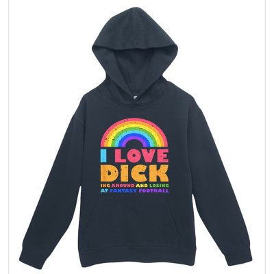 I Love Dicking Around Rainbow Fantasy Football Loser Trophy Urban Pullover Hoodie