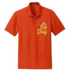 Its Leg Day Funny Turkey Thanksgiving Gym Exercise Gift Dry Zone Grid Polo