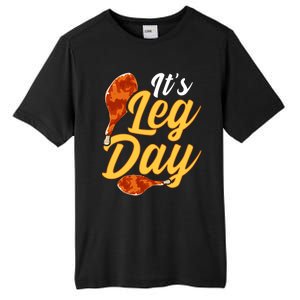 Its Leg Day Funny Turkey Thanksgiving Gym Exercise Gift Tall Fusion ChromaSoft Performance T-Shirt