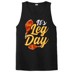 Its Leg Day Funny Turkey Thanksgiving Gym Exercise Gift PosiCharge Competitor Tank