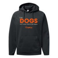 I Like Dogs Performance Fleece Hoodie