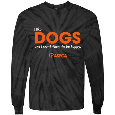 I Like Dogs Tie-Dye Long Sleeve Shirt