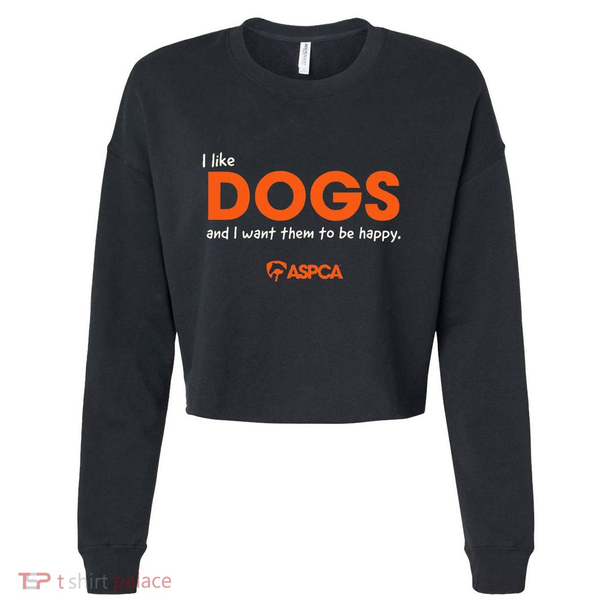 I Like Dogs Cropped Pullover Crew