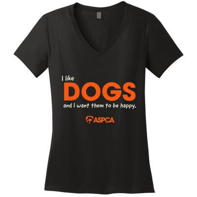 I Like Dogs Women's V-Neck T-Shirt